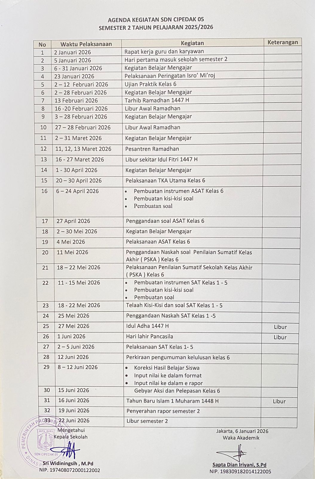 KALENDER AKADEMIK 2026